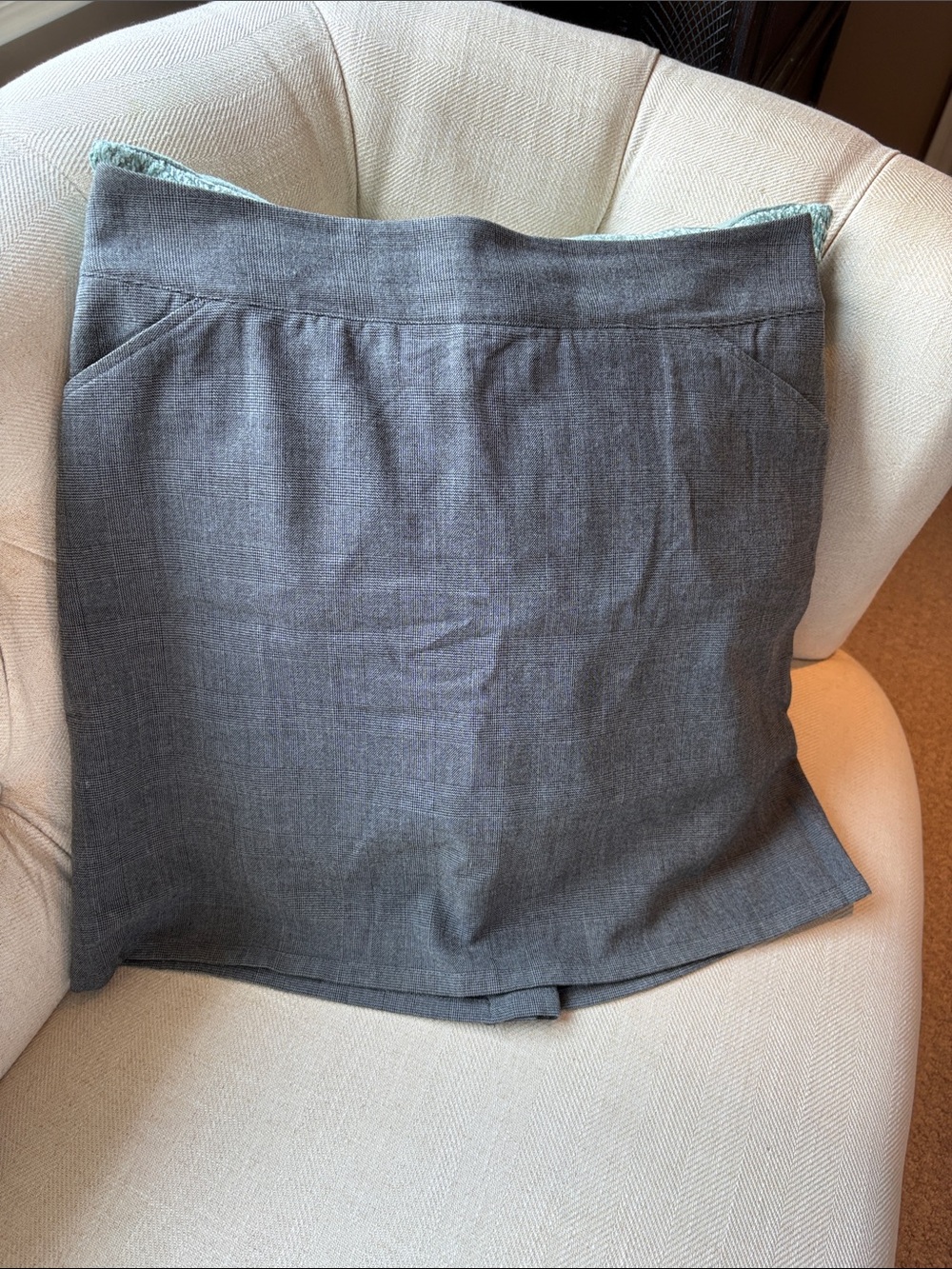 Women's Gray Skort with Clean Tailored Waist
